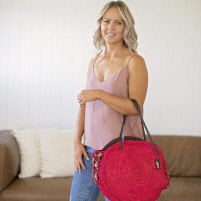Sissy Bags Crochet Raffia Handbag Diana