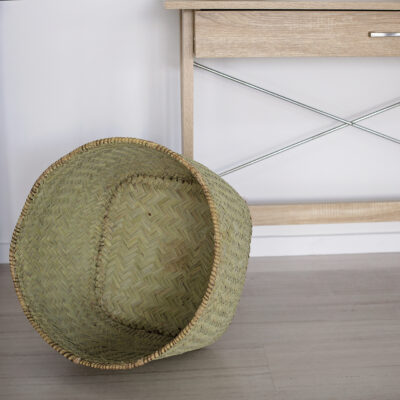 Sissy Bags Round Straw Storage Basket