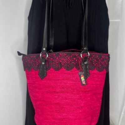 Sissy Bags Crochet Raffia and Lace Handbag Victoria