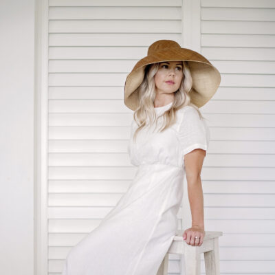 The Raffia Capeline Hat with Bow