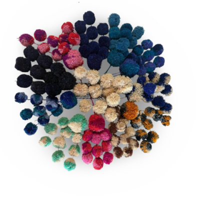 Pom Pom Raffia Tassel