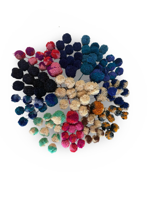 Pom Pom Raffia Tassel